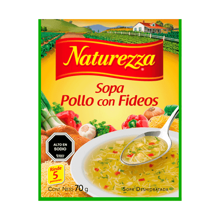 sopa pollo fideos 55 g